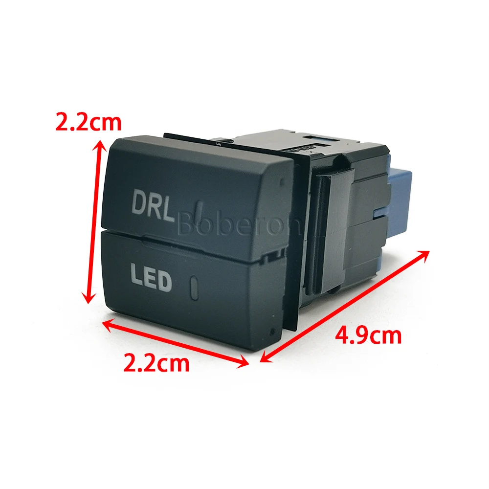 1PC Car Modified Dual Switch LED DRL Fog Light Spotlight Radar Switch Button with Wire for Toyota Prado Senna LC300 Accessories