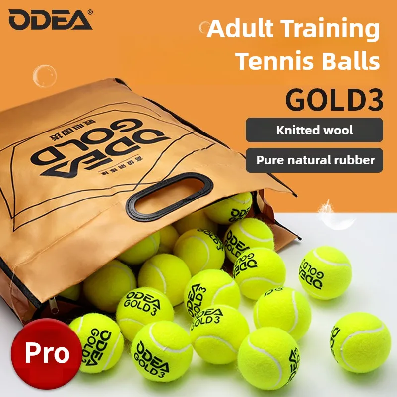 

ODEA Gold Tennis Ball, Professional Premium Tennis Training Match Ball,Woolen Cloth Rubber Core,Stress Free Tennis Ball 10/30pcs