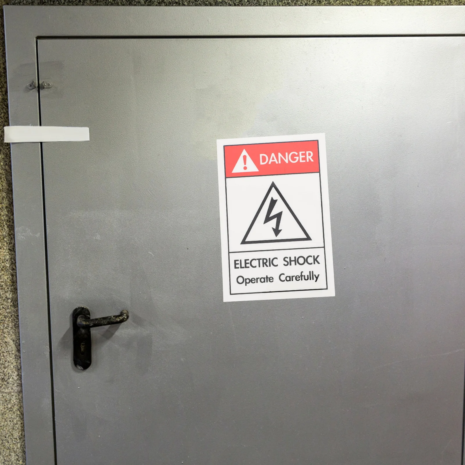 1 قطعة ملصق تحذير للصدمات الكهربائية براعة ممتازة تصميم بسيط مفيد موثوق لفترة طويلة استخدام معدات عصا سهلة #5