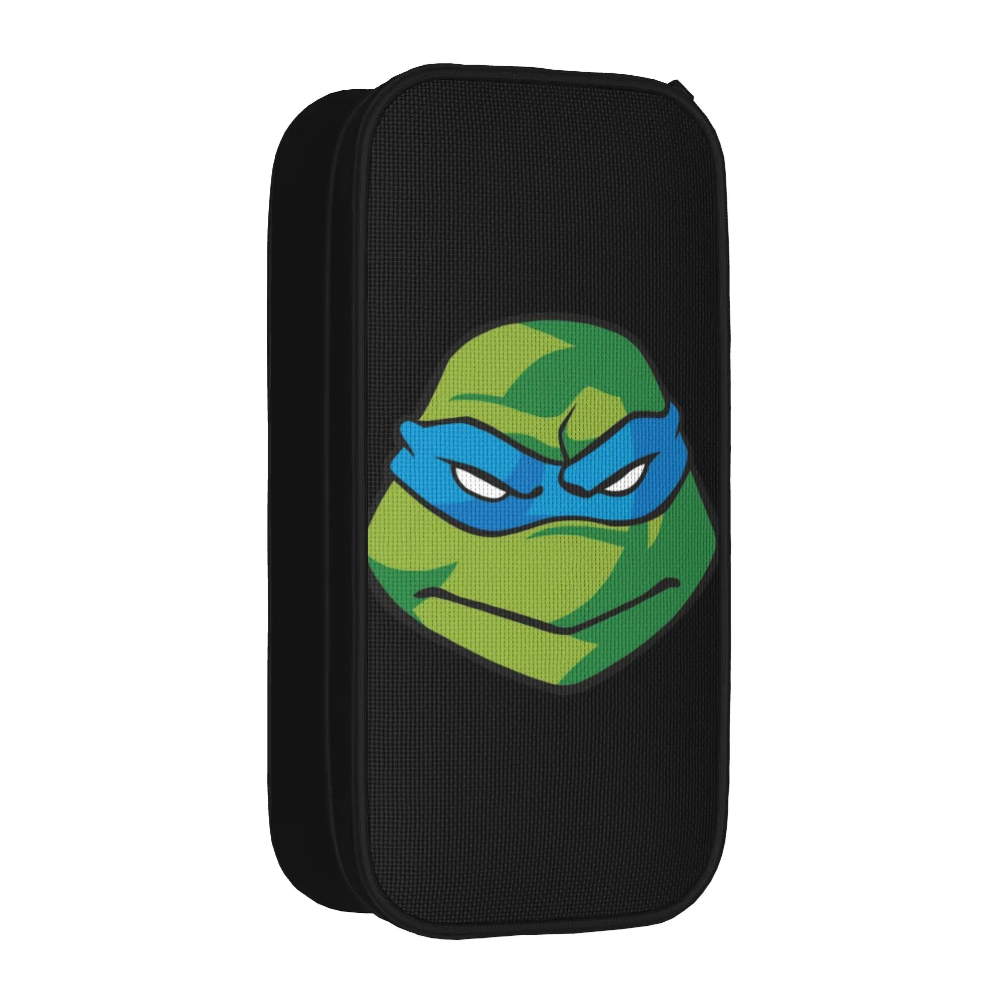 TMNT T-Turtles Leonardo Face Pencil Case Fun  Pen Box Bags Student Large Storage School Supplies Gift Pencilcases