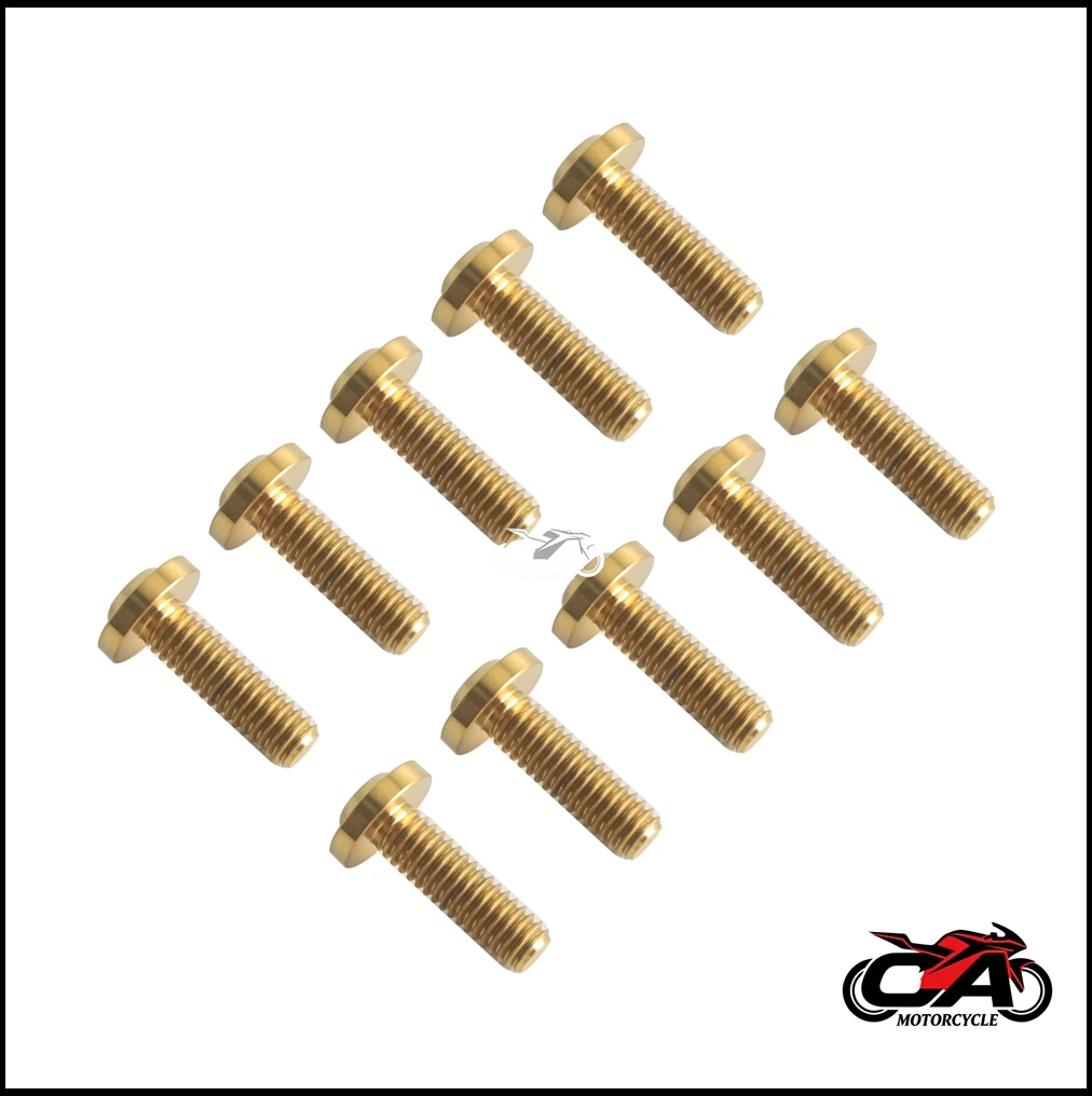 Motorcycle Disc Brake Titanium Screw 10PCS 5/16-18 x 1 inch Rotor Torx Bolts For Harley Touring Softail Dyna Sportster 1990-up
