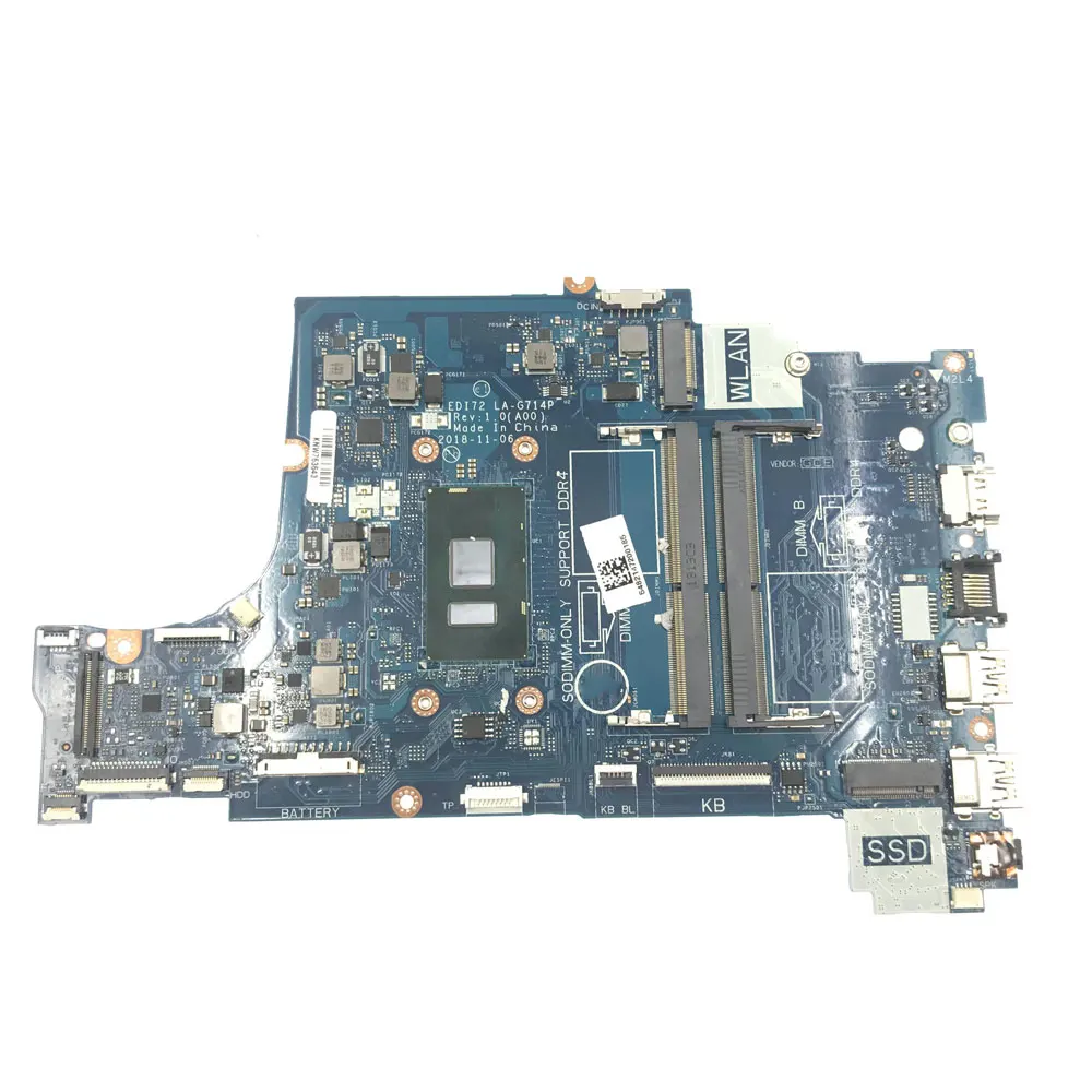 Imagem -06 - Placa-mãe Portátil Totalmente Testada Dell Inspiron 3481 3581 3584 3781 Cn0h0g7m 0h0g7m i3 i5 I77th Gen Cpu Ddr4 Edi72 La-g714p