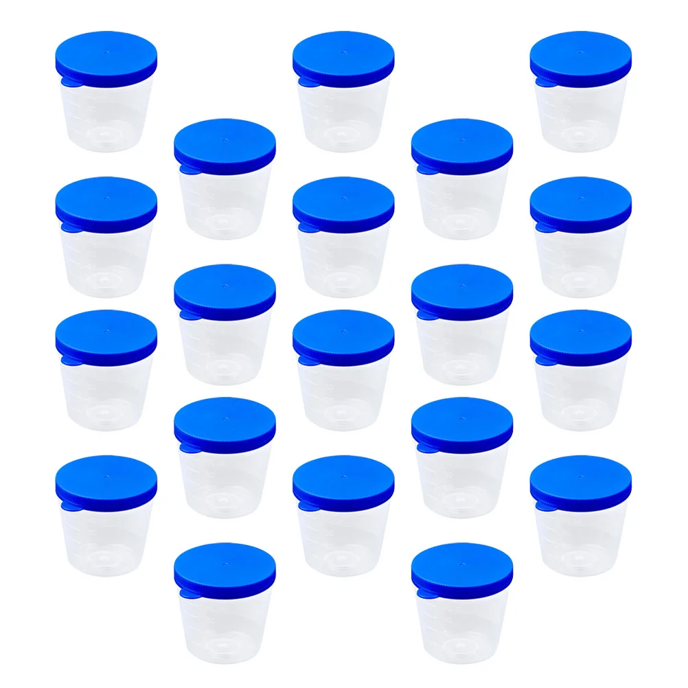 30 Pcs Beaker Urine Cup Scale Cups Laboratory Equipment Plastic Samples for Labs Test