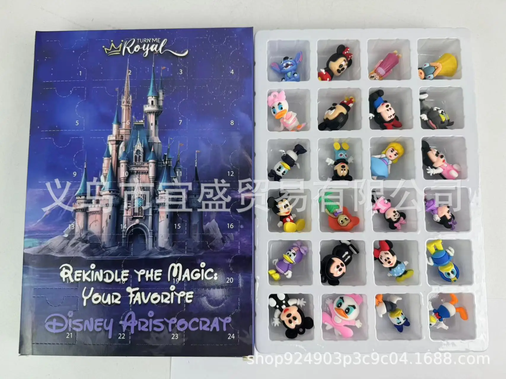 Boîte de calendrier de l'avent de Noël pour enfants, accessoires Disney, figurines d'anime au beurre, cadeau de Noël, jouet pour garçon, nouveau, 2024