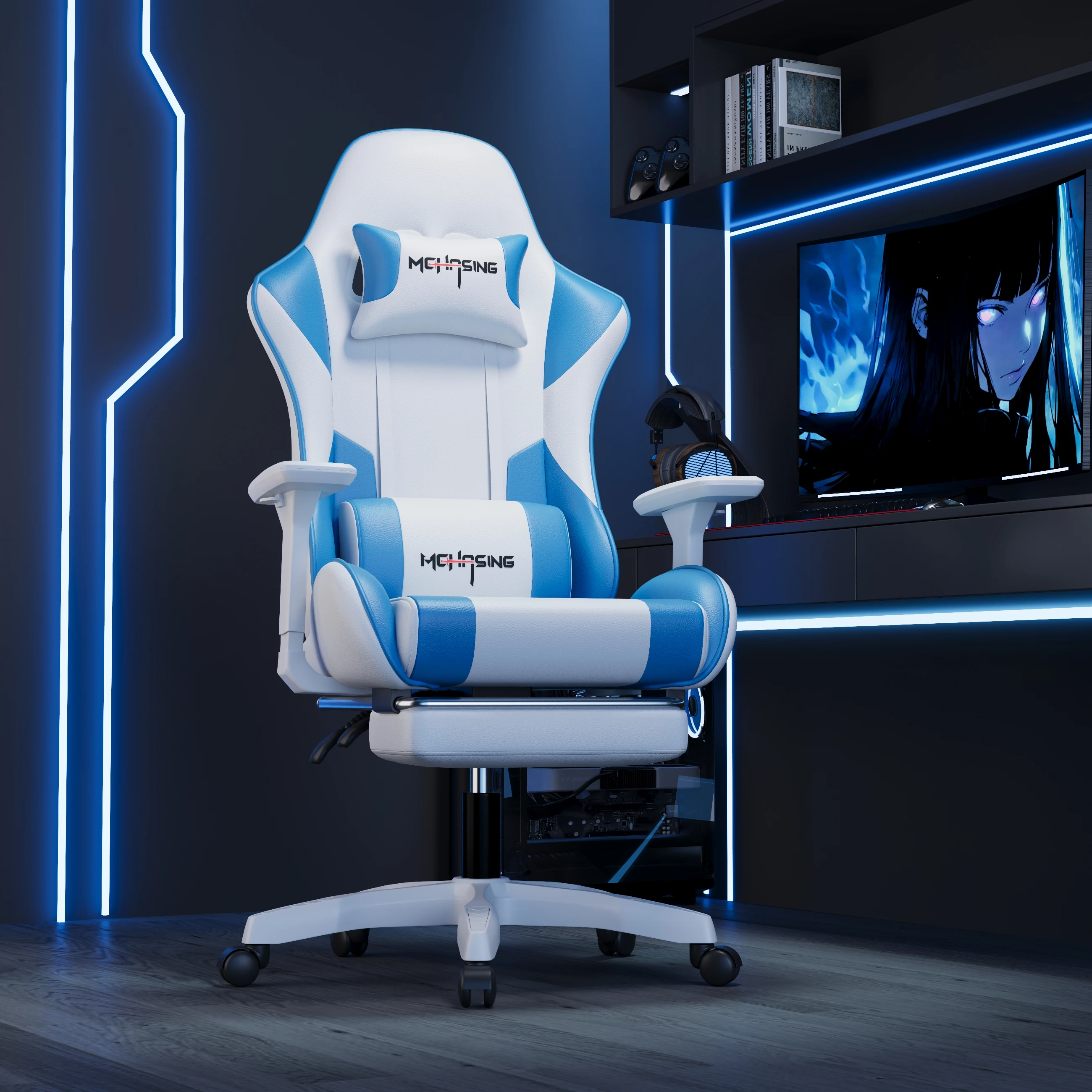 Custom Anji Cheapest Free Sample Ergonomic Reclining Silla Gamer Pc Gamer Chairs Computer Gaming Office Chair Gaming Chair