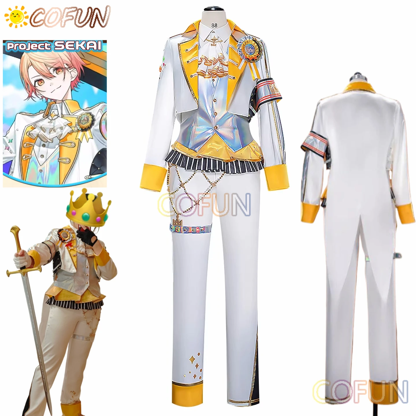

COFUN [Customized] Game Tenma Tsukasa Cosplay Costume PJSK Unisex Outfits Fancy Party Suit Halloween Christmas Uniforms