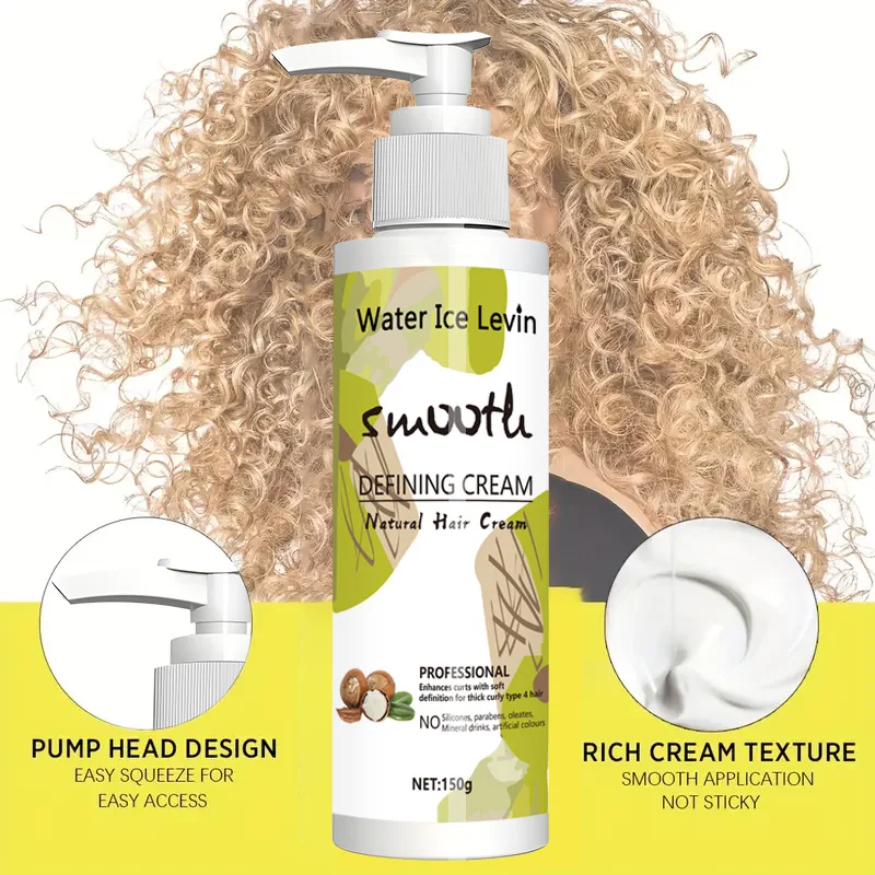Love Your Curls - All in One Curling Cream Styling, Anti-Frizz Curling Cream, Repairs, Defines, Hydrates and Styles with Shea Butter, 150g view 3