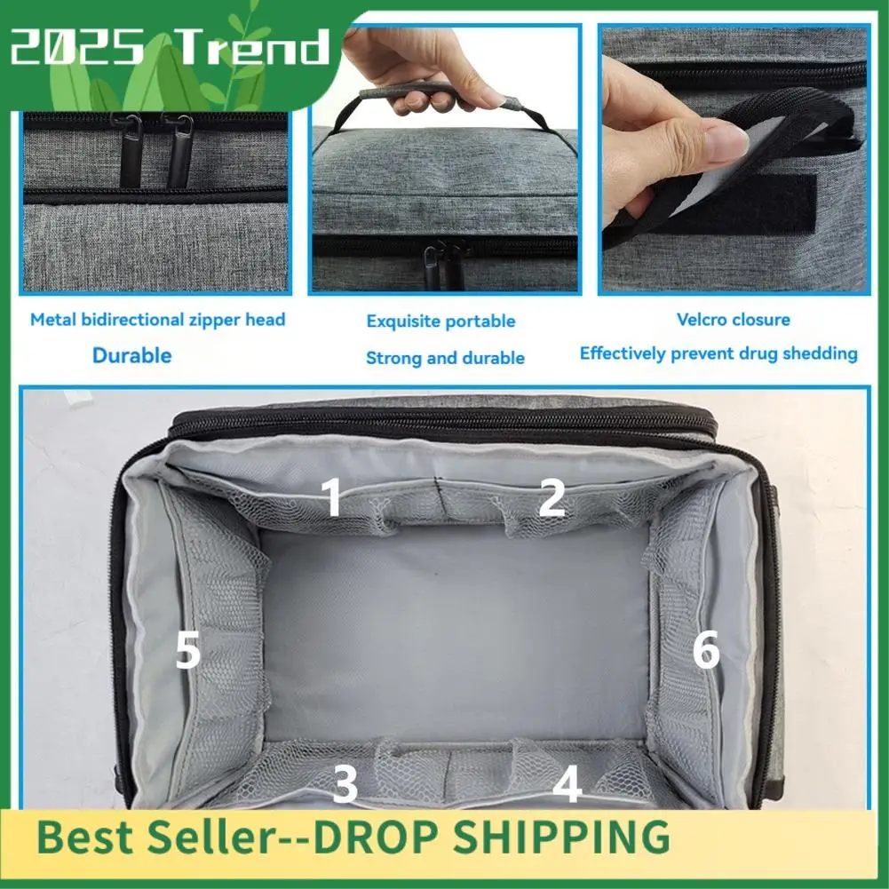 トップセール薬収納袋空のロック可能なピルボトルオーガナイザーポータブルジッパーポーチ付き薬箱家庭旅行用