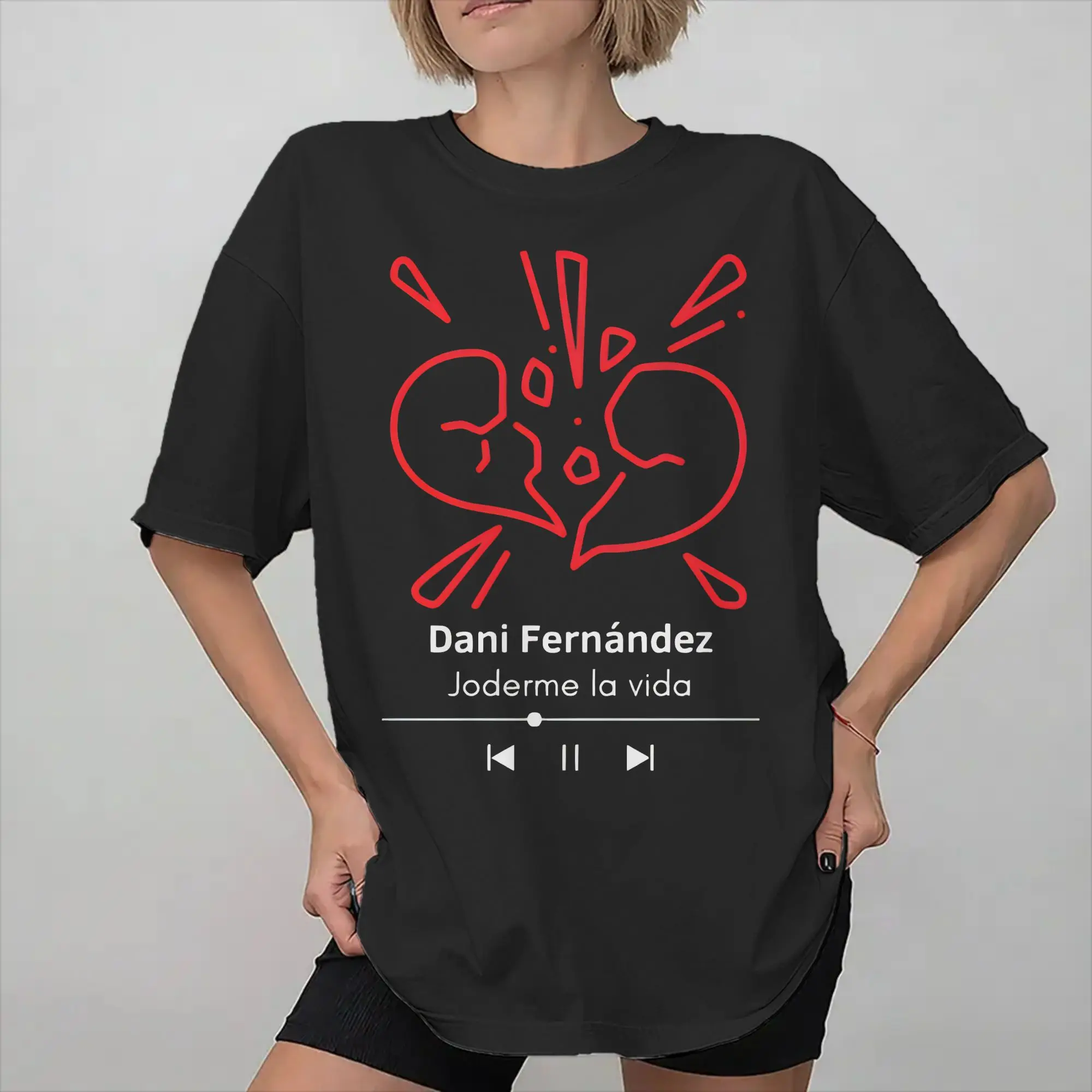 Men Women Graphic Print Dani Fernandez spanish   Tee T Shirt 100% Cotton  T-shirts Clothing