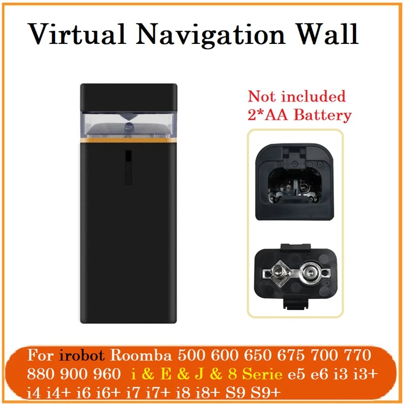 AT17 For iRobot Roomba 500 600 650 675 700 770 880 900 960 E5 I3 I7 Serie Dual Mode Virtual Barrier Virtual Navigation Wall,1