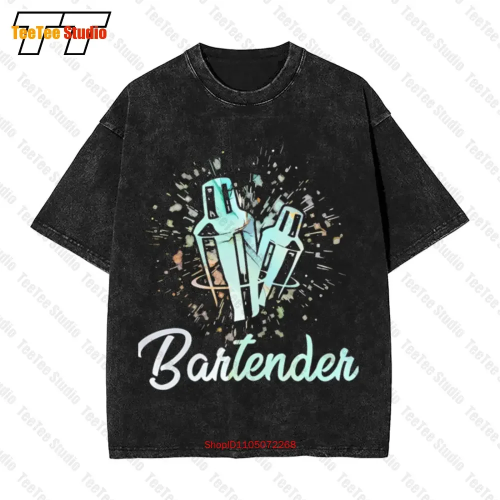 Serve Drink Bartender Vintage Oversized T-Shirt Tee NHDA