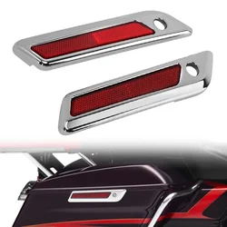 Motorcycle Accessories Saddlebag Latch Covers Reflector For Harley Touring Road King Road Glide Street Glide 2014-up