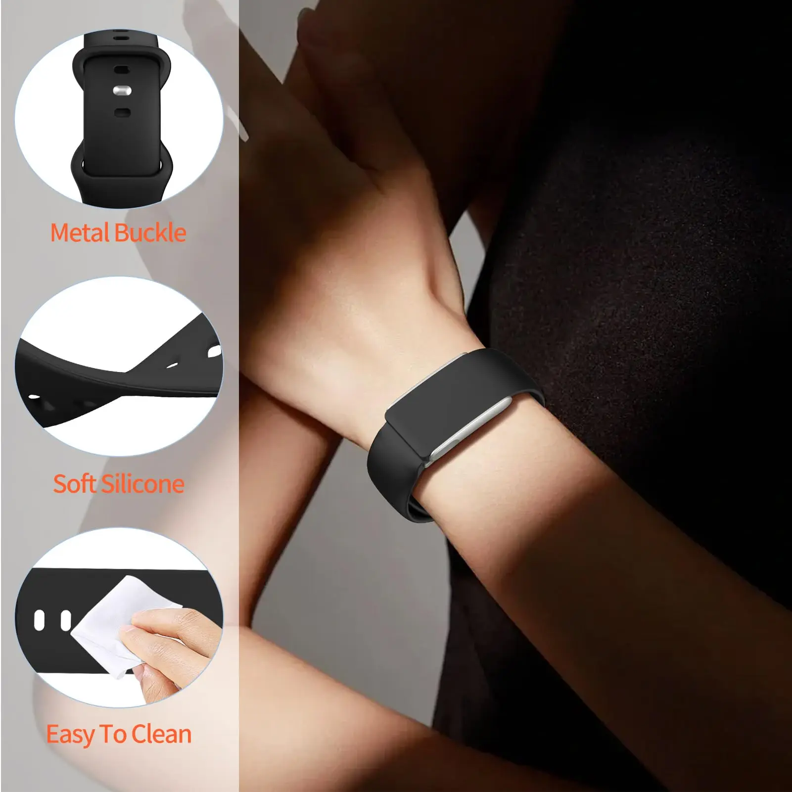 For Whoop 4.0/5.0 Watch Straps Soft-Touch Silicone Bands For WHOOP One Peak Wristband Fitness Tracker Whoop Life ECG Straps