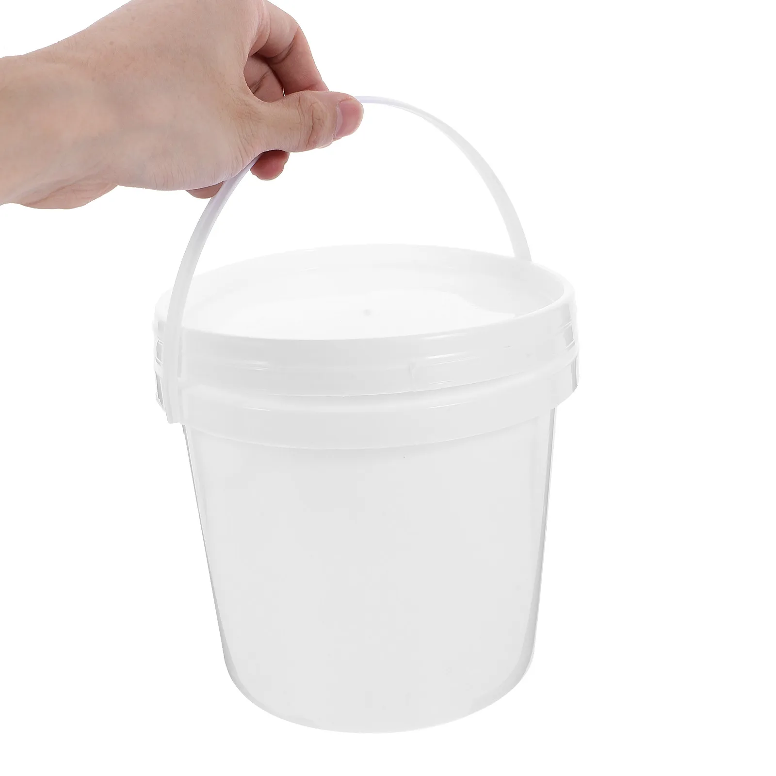 

5Pcs Sealed Plastic Buckets Portable Bucket Handle Multipurpose Water Bucket for Home Farm Beach Cleaning Storage