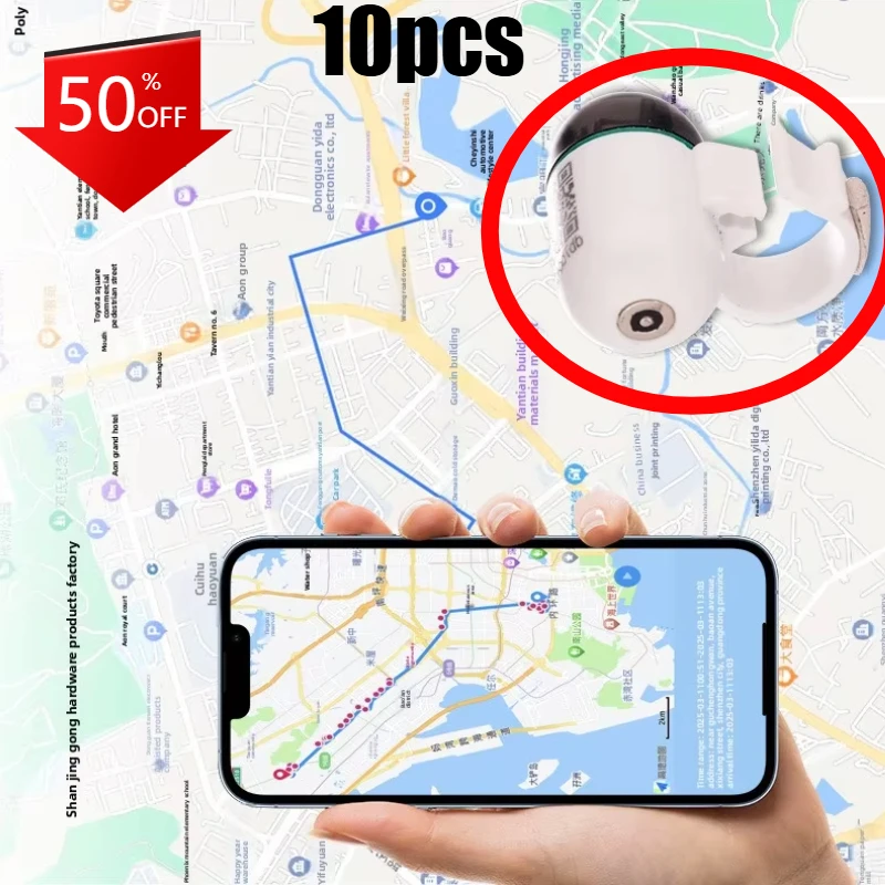Mini Real-Time GPS  Locator Waterproof Pigeon Ring 4G Network GSM Android IOS Trajectory Locator Made Durable Plastic LBS