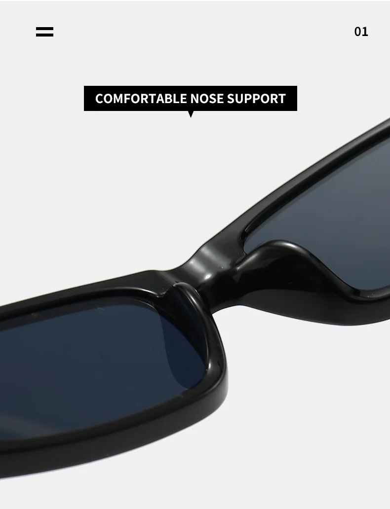Schwarze Sonnenbrille im Hiphop-Stil mit schmalem Rahmen für Herren im Retro-Stil, mühelose orangefarbene Sonnenbrille UV400 – Detail 15