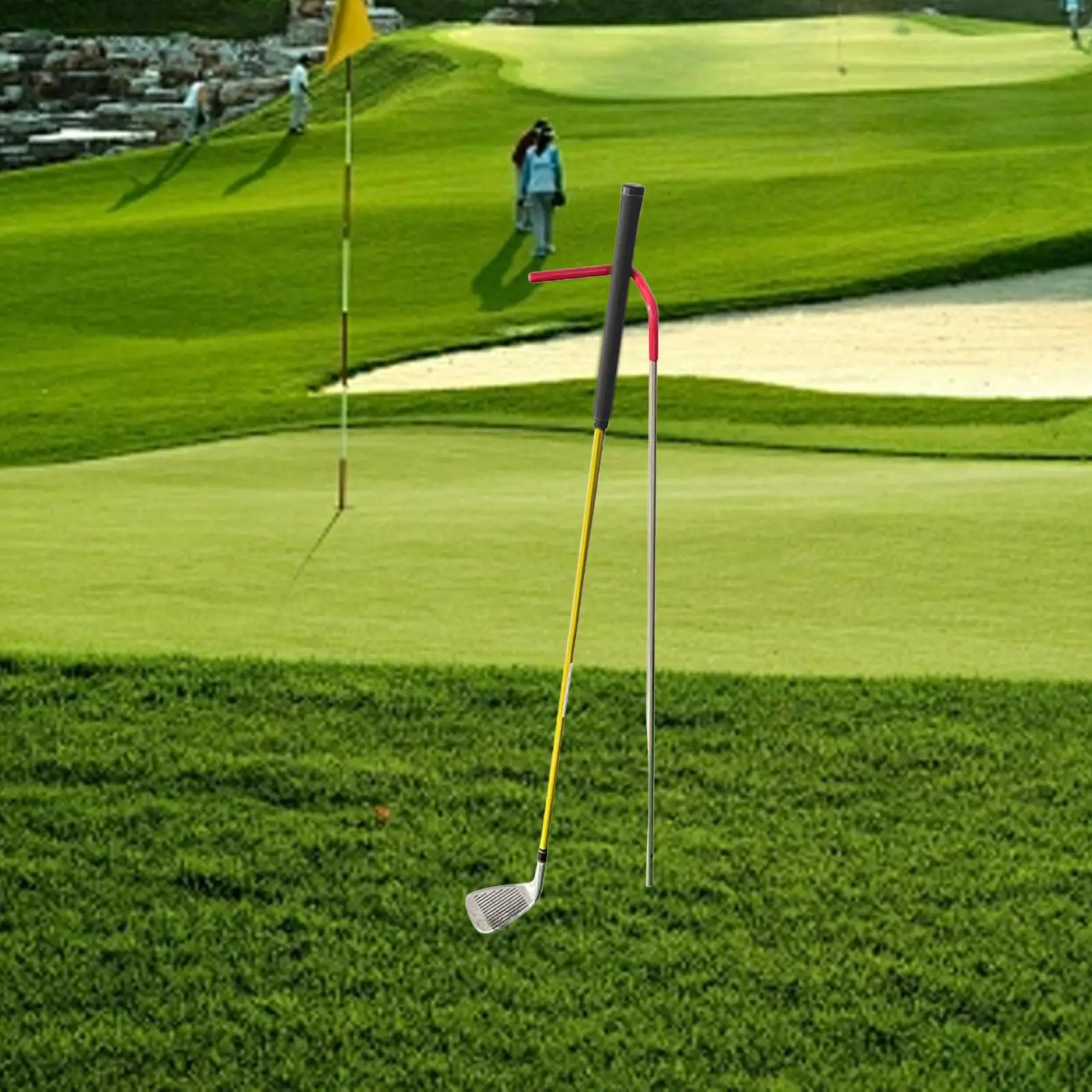 

Golf Club Stand Keeps Your Clubs Visible, Clean Stainless Steel Easy to Carry Portable Golf Accessories V Shape Club Stand