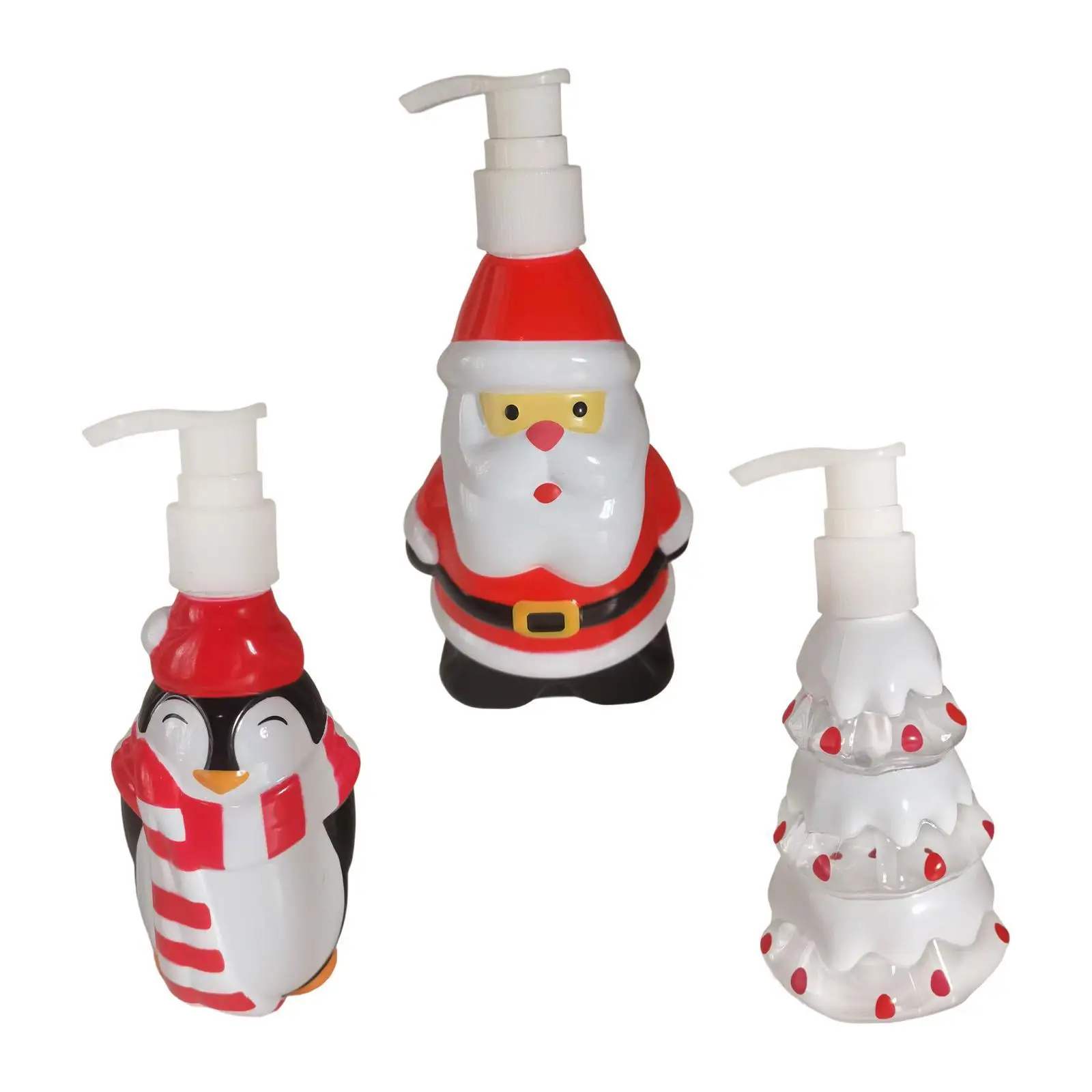 Christmas Soap Dispenser Refillable Xmas Party Dish Soap Pump Bottle Empty Bottle for Farmhouse Body Wash Mouthwash Liquid