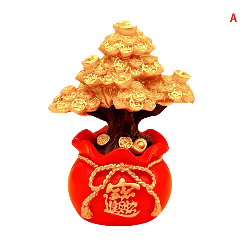 Chinese Feng Shui Money Tree Office Home Table Feng Shui Money Tree Cabinet Craft Plants Gift Stone Decorations Good Luck New
