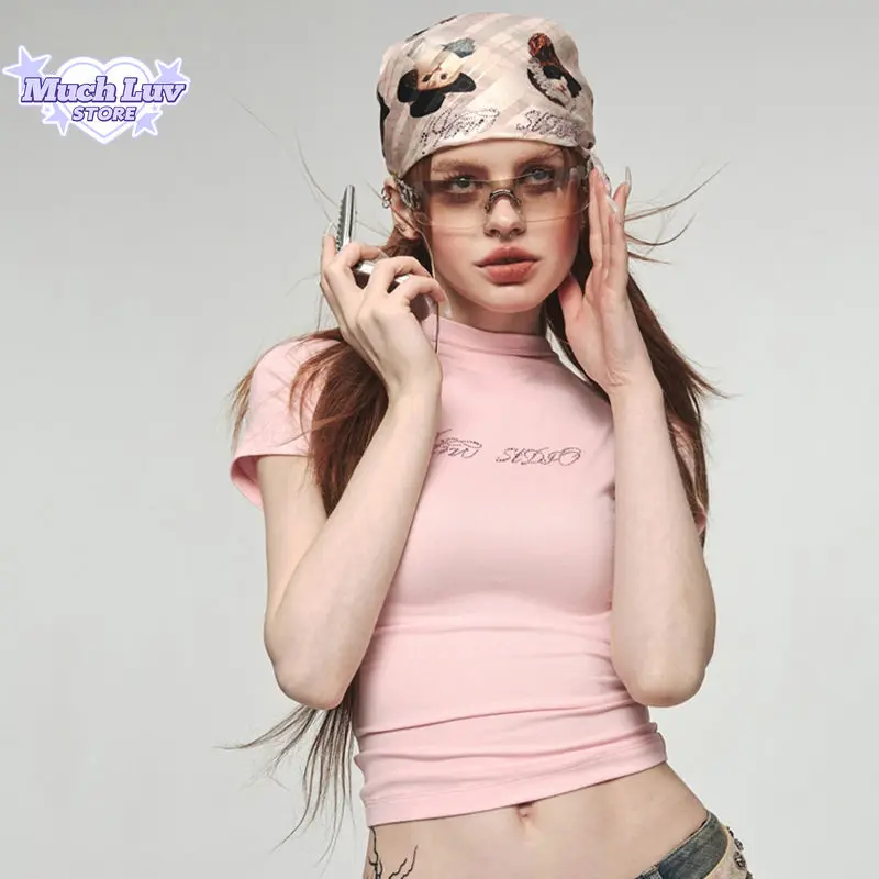 

Women's Slim Fit Short T-shirt Summer Fashion Casual Comfy Short Sleeve Top Women's Clothing Y2k Vintage Harajuku Streetwear