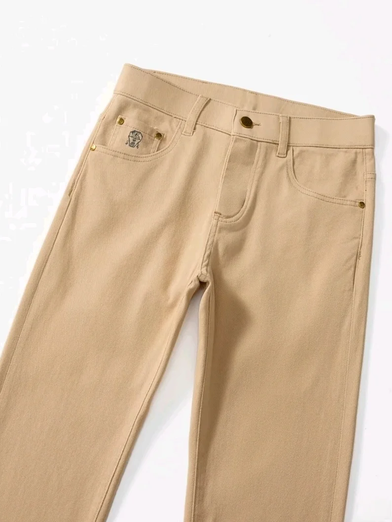 

Ele Early Spring Men's Jeans Classic Preppy Sle European Simplici High Waist Straight Leg Anti-Bacterial Casual Wear