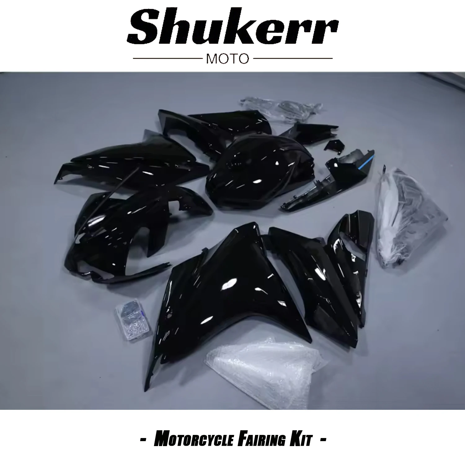 Motorcycle Plastics Fairing Kit Injection Mold Bodywork Panel Kit Glossy Black Fit for Yzf R125 Yzf-R125 2008 - 2012 11