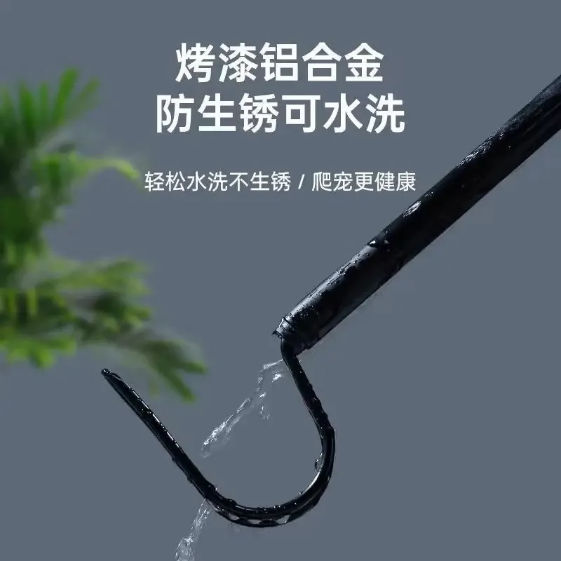 High-quality Aluminum alloy Snake Hook Safety Retractable Professional Reptile Snake Catching Tools Reptiles Hook Safe Distance