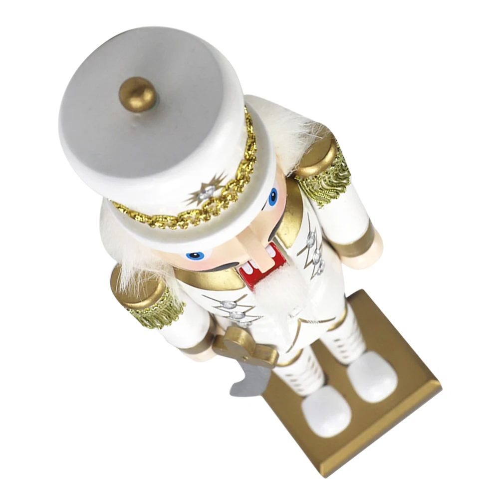 

Traditional Christmas Nutcracker Decor Handcrafted Wooden Soldier Figure for Indoor Holiday Decoration Fireplace Mantle Tabletop