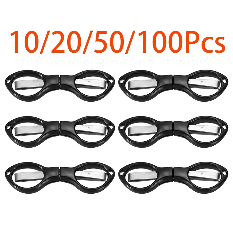 10/20/50/100Pcs Folding Scissors Stainless Steel Multifunctional Alloy Plastic Scissors Convenient and Lightweight