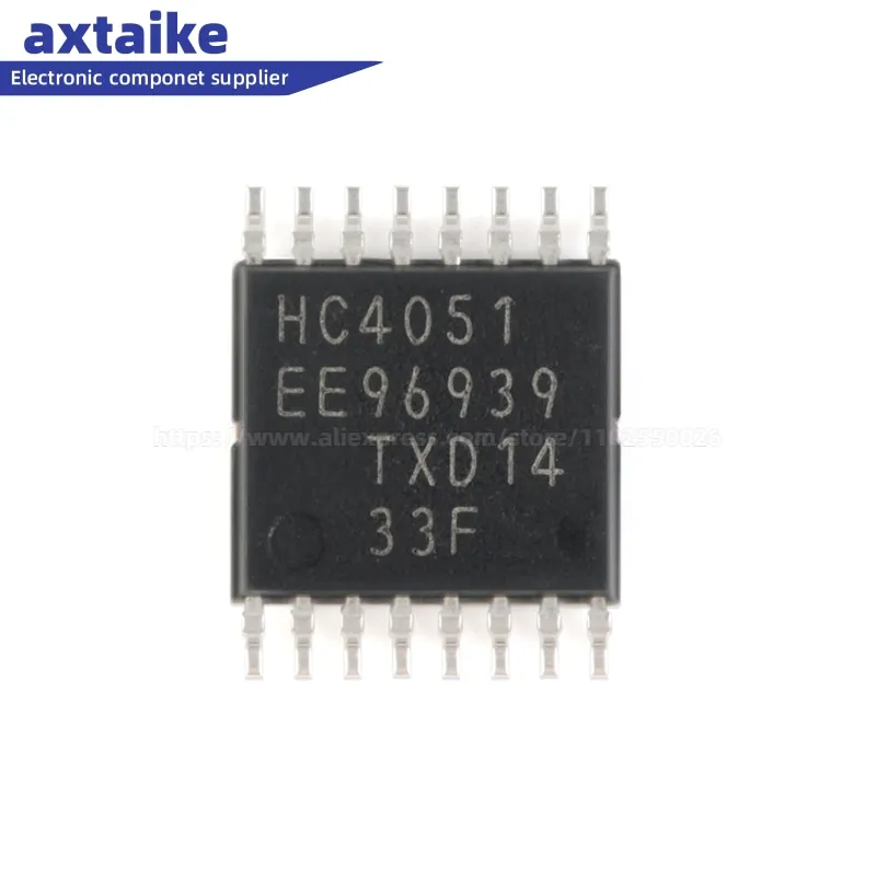 10PCS 74HC4051PW 74HC4051 HC4051 CD74HC4051PWR HJ4051 TSSOP-16 Multiplexer Switch ICs SMD IC