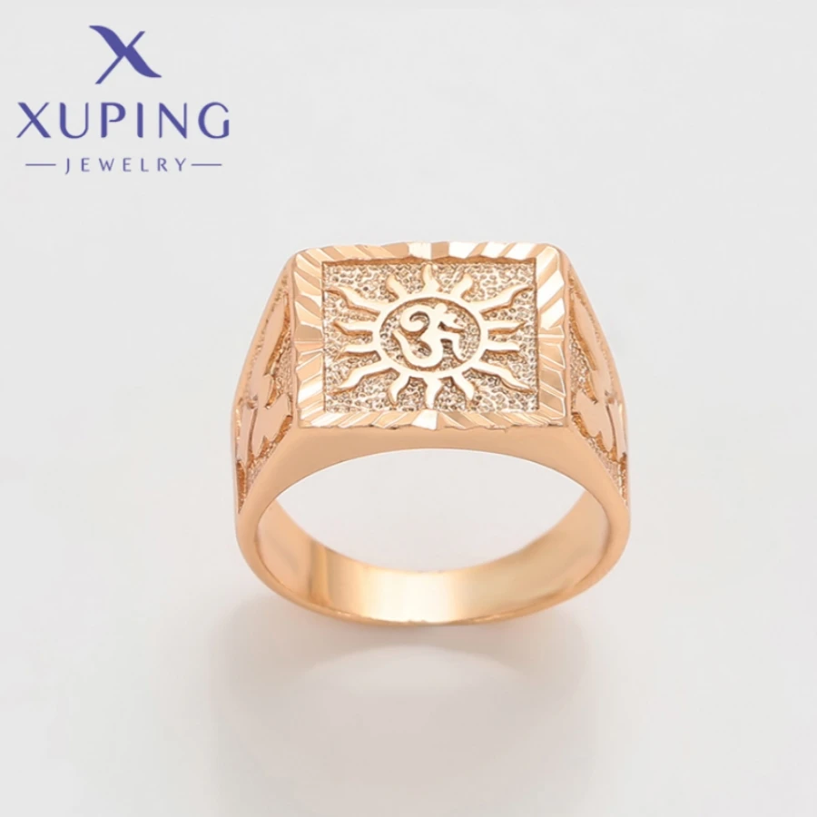 Xuping Jewelry Fashion New Arrival Gold Color Flower Shape Rings for Women Girls Wedding Commemoration Day Party Gift X000863669