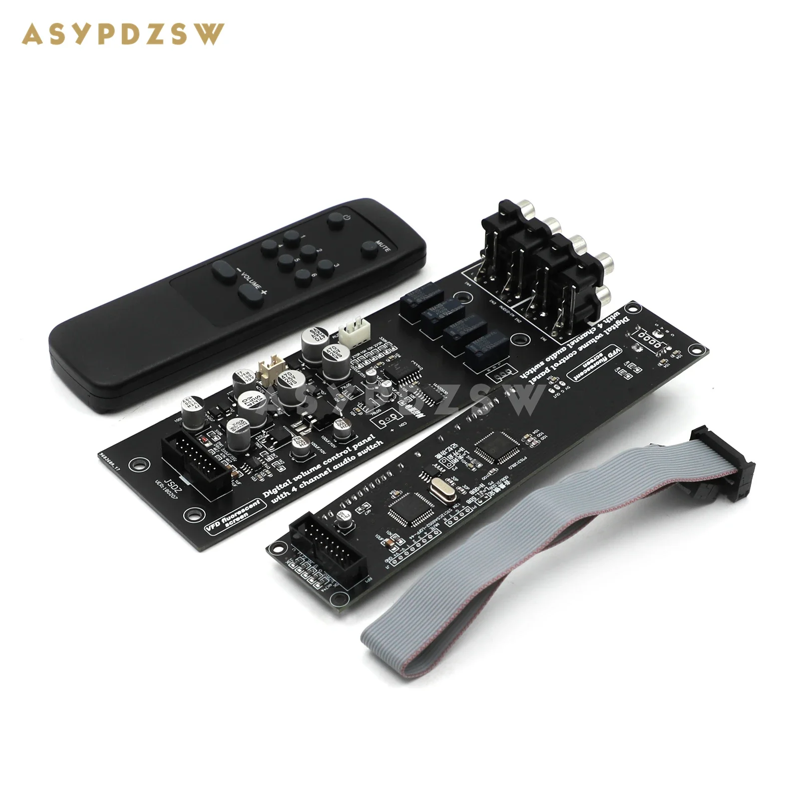 Assembeld CS3310 Remote Preamplifier Finished board With VFD Display 4 Way Input