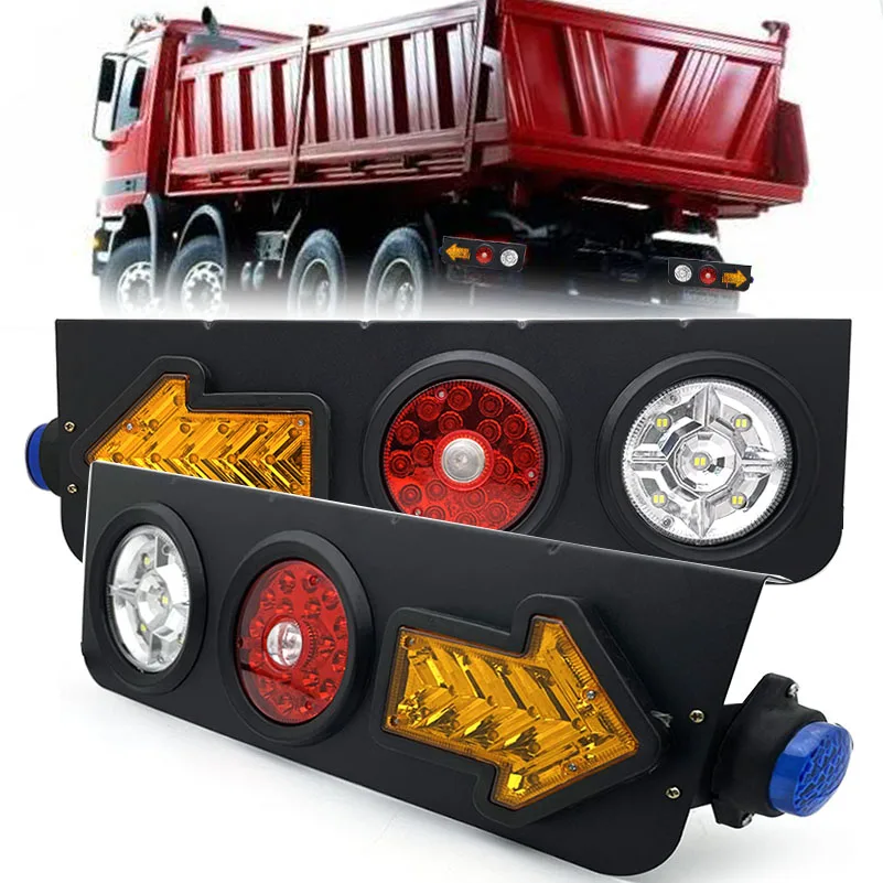 

2X24V Truck LED Rear Tail Lighttrailer Warning Light Rear Taillight Boat RV Caravan Van Flow Steering Brake Reversing Traffic.