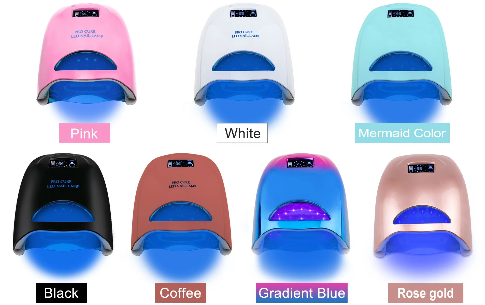 เครื่องเป่าเจล Bling Rhinestones เพชรสีสันสดใส 48W แบตเตอรี่ไร้สาย UV LED โคมไฟเล็บพร้อมมือถือ