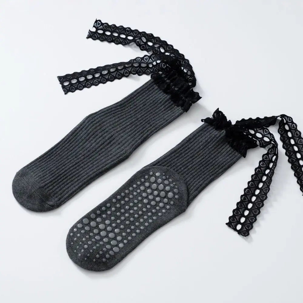 جديد القطن جوارب بيلاتيس تنفس العرق ماصة Strappy قبضة جورب عدم الانزلاق قبضة عادية منتصف جوارب أنبوبية