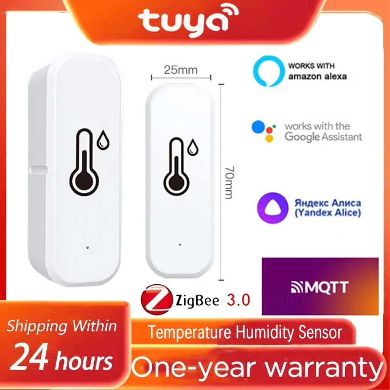 Termometr Higrometr Tuya Zigbee Mini Termometr Higrometr Monitor Temperatury i Wilgotności Sterowanie Głosowe Home Assistant