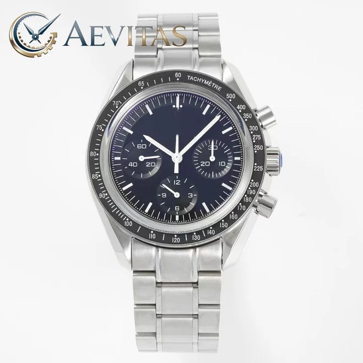 Top Quality  42mm Manual Winding Movement Fully Functional OsFactory Chronograph 904L Ceramic Watch