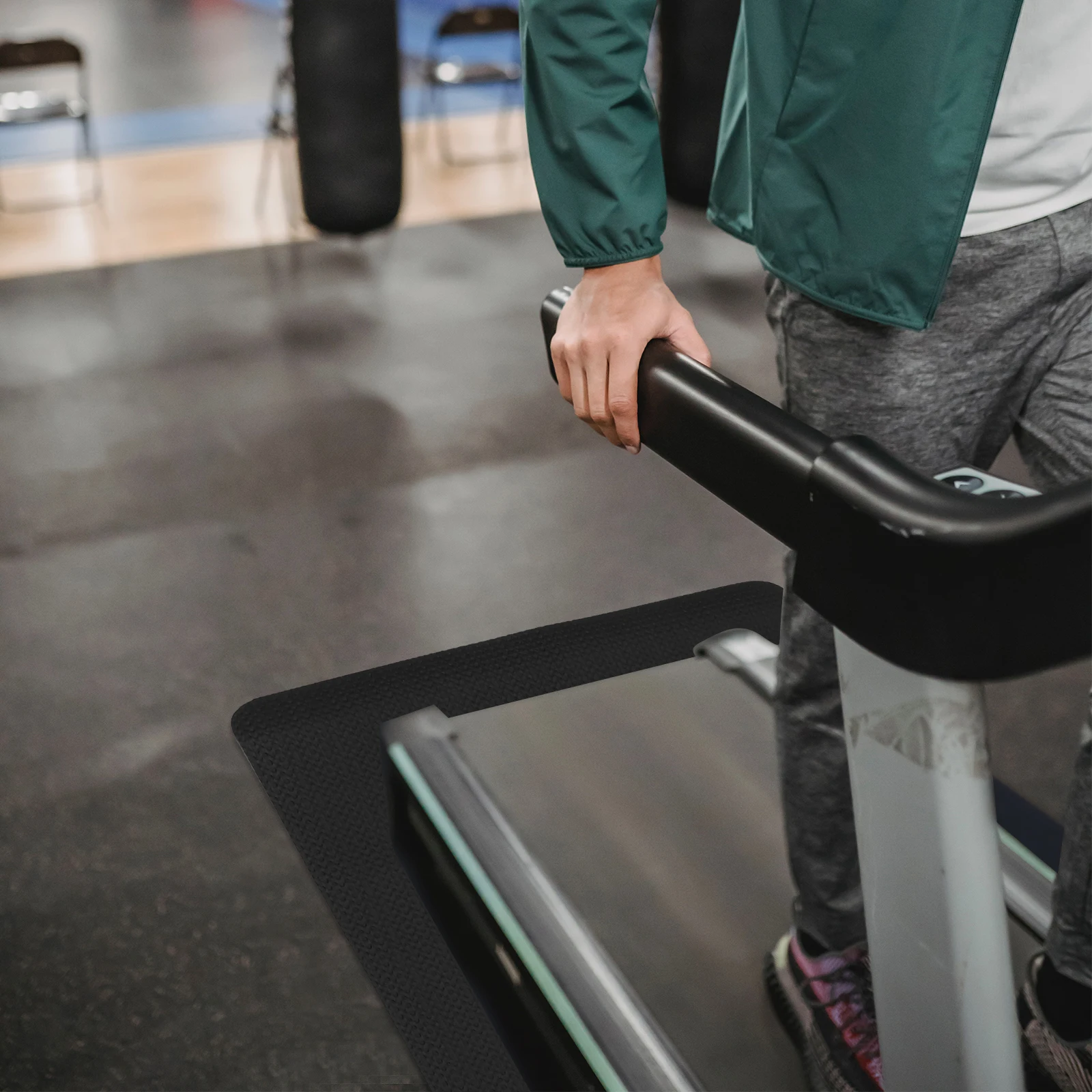 

Treadmill For Hardwood Floors Rubber Exercise Mat Noise Reducing Durable Non Slip Floor Padding Under Treadmill Gym Mat Workout