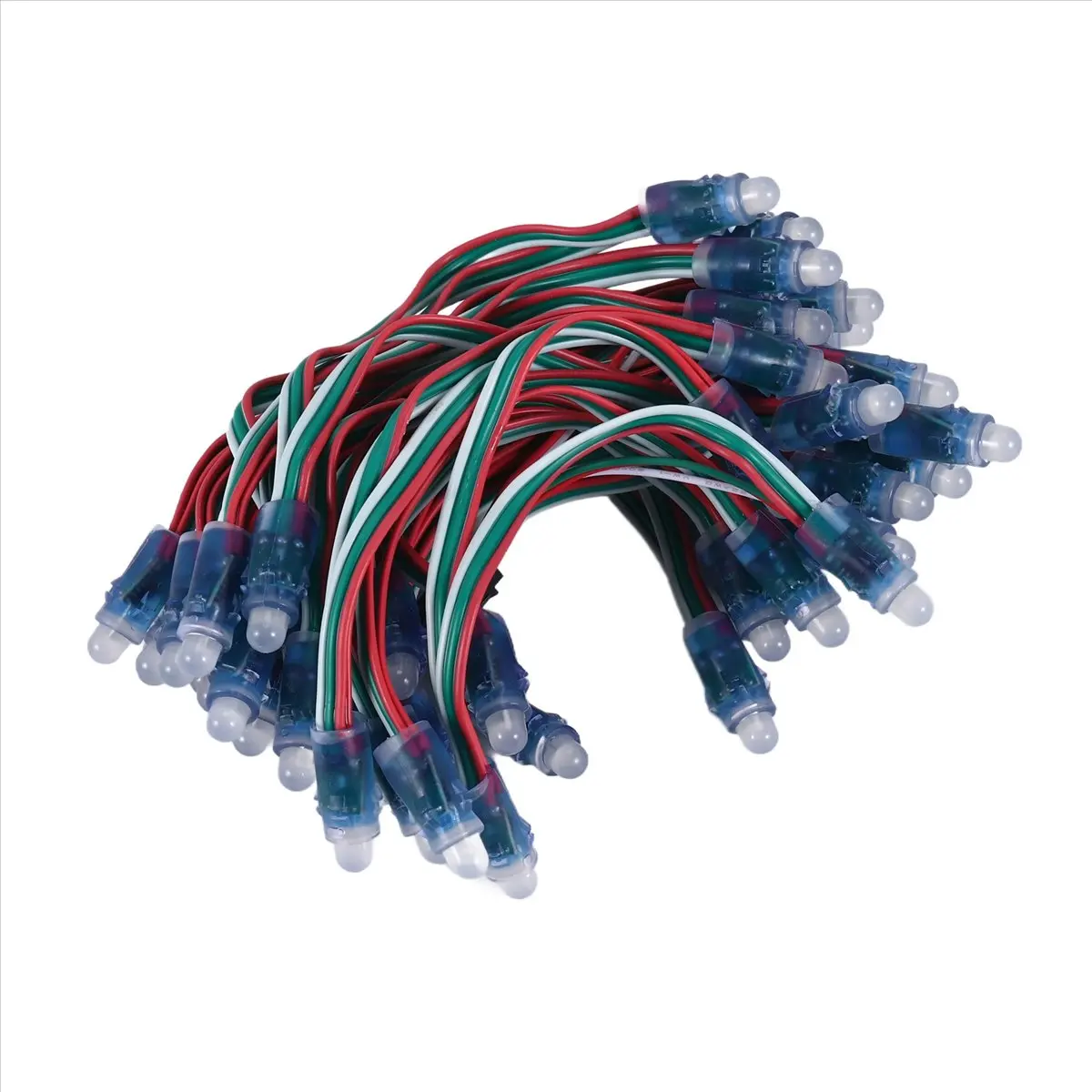 

【ILLUMINE】50Pcs WS2811 LED Pixel Light String Advertising Pouring Waterproof Full Color Perforated Light 12mm DC 5V
