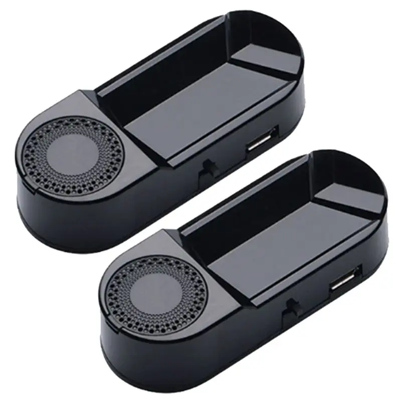 2Pcs Car Fake Security Light Solar Powered Simulated Alarm Wireless Warning Lamp With Air Freshener Function-Y41A