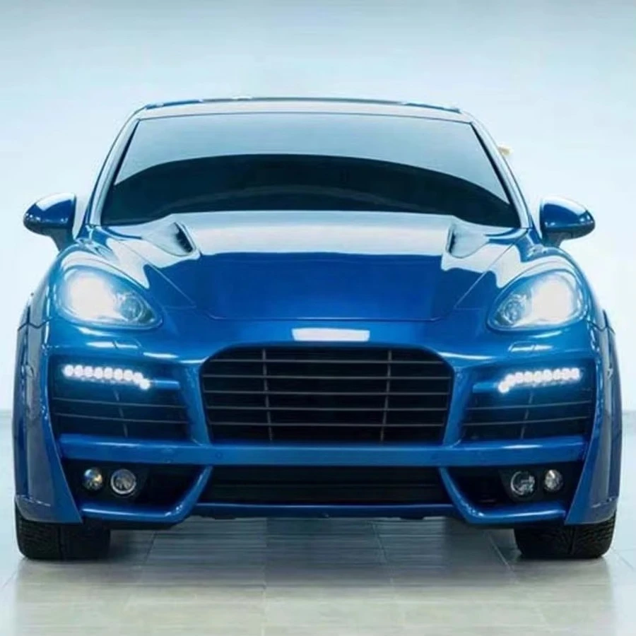 Widebody Kit Black Primer for  Cayenne 958 2011-2014 Front Rear Bumpers With Exhaust Cut-Outs