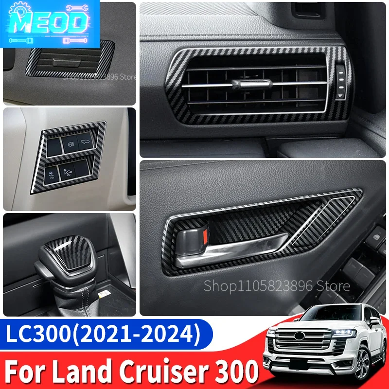 Carbon Fiber pattern Garnish For Toyota Land Cruiser 300 LC300 2021-2025 2023 Interior Accessories Upgraded Modification  Tuning