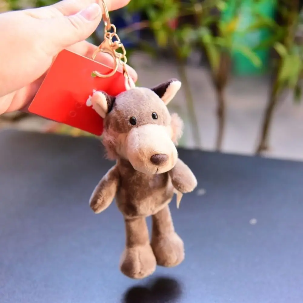 Porte-clés en peluche, Animal de la Jungle, frère, loup, hippopotame, pendentif Animal de la forêt, 13cm, Koala, raton laveur