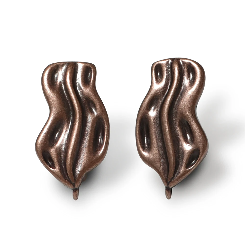 YANASI 1 Paar Ohrringhaken aus rotem Bronze-Messing, antiallergisch, für DIY-Handwerk, Schmuckzubehör, 18 Karat vergoldet – Detail 6