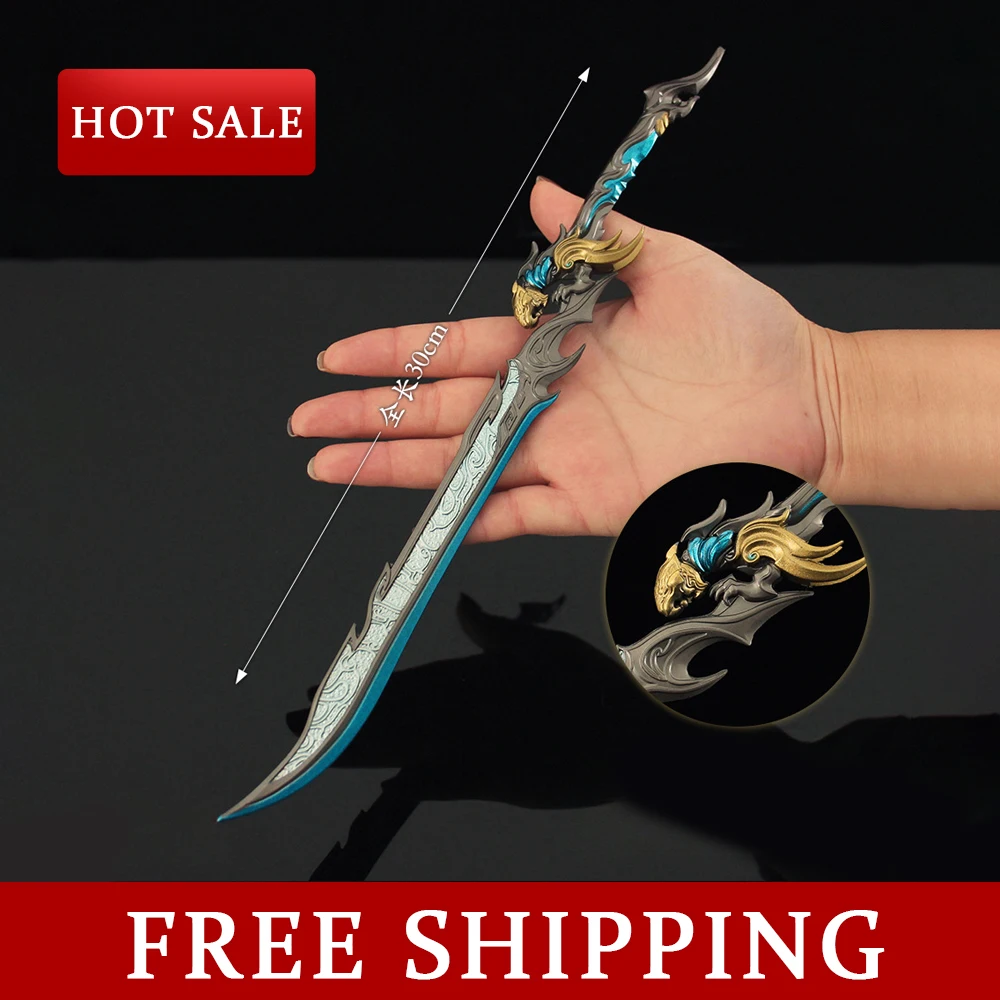 30CM Naraka: Bladepoint Katana Weapon Model Game Peripherals Full Metal Craft Outdoor Trainning Toy Collectible Ornaments Gift