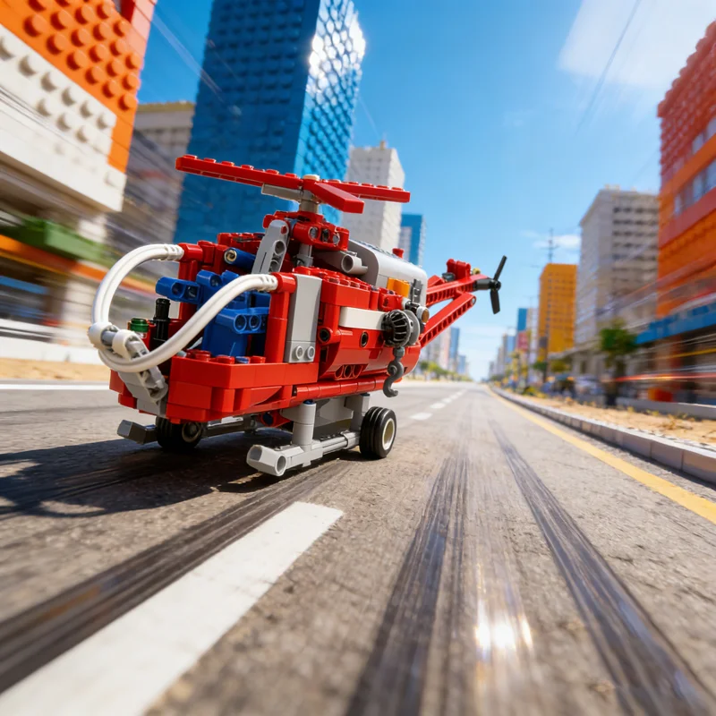 

269pcs MOC Technical Rescue Helicopter Tiltable Rotors PF Model Building Blocks Toy Architecture Christmas Gift Brick Education