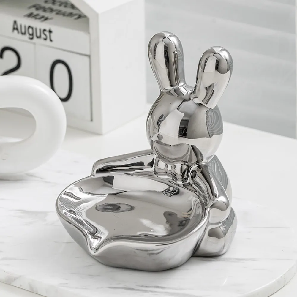 Creative Light Luxury Soap Box Nordic Style Bunny Soap Dish Desktop Decor Cute Drain Soap Rack Household