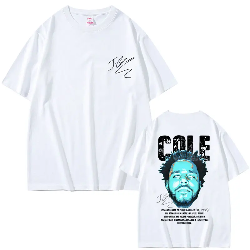 Hip Hop Rapper J Cole Graphic T-shirt Men Women Fashion Pop Music T Shirt Short Sleeve Men's Casual 100% Cotton Oversized Tshirt