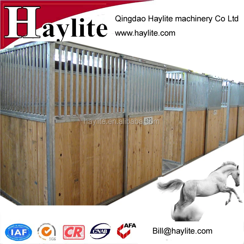 Bamboo board metal horse fence stable panel with sliding door