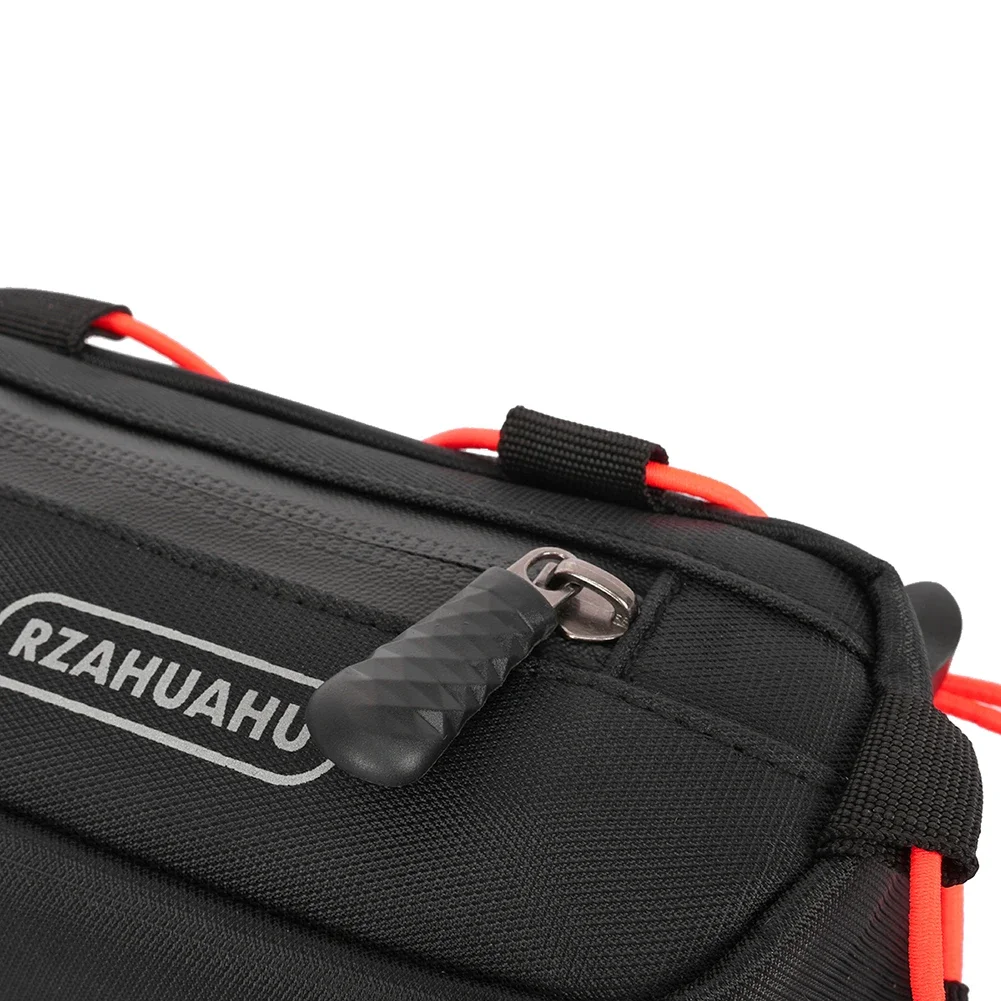 Bicycle Bag Nylon Front Tube Frame Bag Waterproof Bike Pouch Phone Case Large Capacity Easy Installation Cycling Accessories